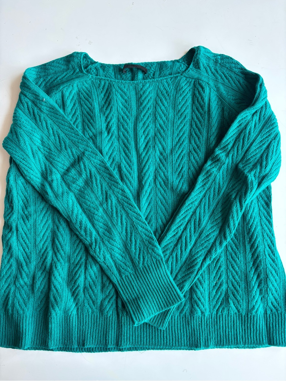 The Row Emerald Green Cable Knit Sweater